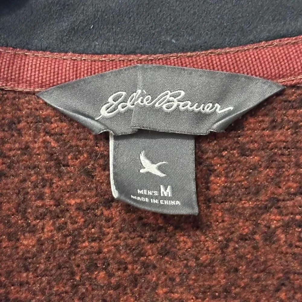Eddie-bauer Men's Orange and Brown Jumper - Picture 3 of 3